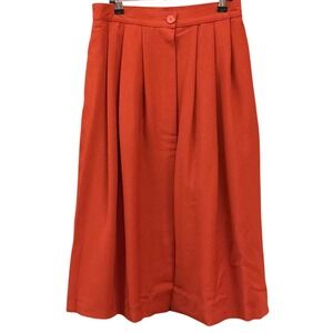 Vintage Your Sixth Sense Midi Skirt Dark Academia Retro Mod Rust Red Wool Blend